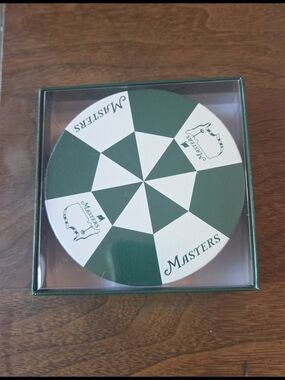 Masters Tournament Green & White Umbrella Coaster Set